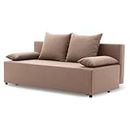 Couch SINE 190x75 mit schlaffunktion - Klassisch Design - Schlafcouch mit Stauraum - Kissen - Auswahl an Farben (LUX 02)