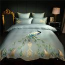 Bed Sets Queen King Size Duvet Cover Bed Sheet Set Cotton Fabric Peacock Pattern