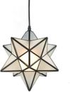 Claxy Lighting Star 1 Light Frosted Glass Pendant Kitchen Chandelier 11-inch