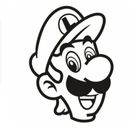 Decalcomania Super Mario Bros Luigi Adesivo Retro Gioco Vinile DieCut SPEDIZIONE GRATUITA