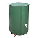 100 Gallon Collapsible Rain Barrel Portable Water Storage Container Water Collector Tank with Spigot Filter Rainwater Collection System Downspout (100 Gallon)