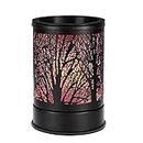 Enaroma Fragrance Wax Melts Warmer with 7 Colors LED Changing Light Classic Black Forest Design Scent Oil Candle Warmer