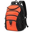 Laptop Backpack for Men, College Bookbag Backpack for Men,15.6-Inch Black (15.6, Dark Grey) (15.6, Balck), Orange/Black, 15.6, Fashion & Leisure