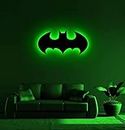 Apna Photo® Batman LED Wall Lamp RGB Color with Remote Control, Comic Lover, Bat Cave, Night Lamp, for Gaming Room, Kids Room, Decortion (Wood, Multicolor)
