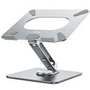 BESIGN LSX7 Laptop Stand with 360° Rotating Base, Ergonomic Adjustable Notebook Stand, Riser Holder Computer Stand Compatible with Air, Pro, Dell, HP, Lenovo More 10-15.6" Laptops (Gray)