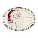 Mud Pie Vintage Santa Christmas Platter, 11 1/2" x 15 1/2"