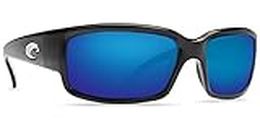 Costa Del Mar Sunglasses - Caballito- Glass / Frame: Shiny Black Lens: Polarized Blue Mirror Wave 580 Glass, 11 Shiny Black, 59/15/134