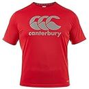 Canterbury, VapoDri Large Logo Training, Maglietta da Rugby, Uomo, Rosso (Rosso Bandiera), L