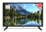 24" INCH LED TV BUILT IN BATTERY & MAINS FREEVIEW & SAT TUNER PORTABLE TV - NEW