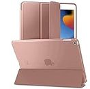 ProElite Smart Flip Case Cover for Apple iPad 9.7 inch Air 1 Air 2 5th/6th Generation Translucent Back, Rose Gold