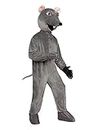 Forum Men's Deluxe Plush Rat Mascot Costume, Gray, STD