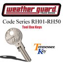 Llave de caja de herramientas Weather Guard / Selecciona tu código de llaves / código de llave Serie RH01-RH50