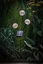 NOMA Solar Triple Thistle Flower Stake Light with 3 Warm White LED, 75cm