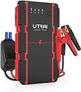 UTRAI Portable Car Jump Starter, 2000A 13800mAh Car Battery Jump Starter Pack JS-Mini (Up to 7.5L Gas and 5.5L Diesel Engine),12V Auto Battery Booster, Lithium Jump Box with LED Light/USB QC3.0