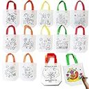 Sandflower Eco Reusable Coloring Carnival Animal Art Party Goodie Bags with Guestbook Bags(24 PCS)