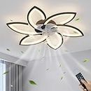 Ceiling Fan With Light And Remote Control, 30-Inch Featuring A 6-Speed Flush Mount Design Suitable For Bedrooms, Living Rooms, And Kitchens.
