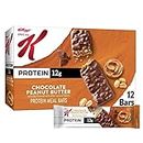 Special K Protein Bars, 12g Protein Snacks, Meal Replacement, Value Size, Chocolate Peanut Butter, 19oz Box (12 Bars)