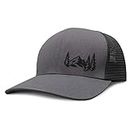 Grace Folly Trucker Hat for Men or Women- Many Cool Designs (Mountain- Gray)