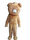 Kkalakriti Polyester Bear Brown Animal Mascot Costume For Birthday Parties And Events/Adult