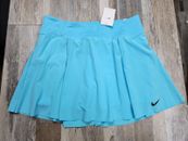 New Nike Tennis Women’s DRI-FIT Skort DX1132 Size XL $75 Sky Blue