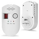 Natural Gas Detector, Plug-in Propane Natural Gas Leak Detector for Home Kitchen RV, Combustible & Explosive Gas Alarm for LPG, LNG, Methane