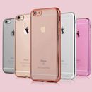 Luxury Ultra Thin Electroplated Clear TPU Case for iPhone 6 6s 7 8 Plus X Xs