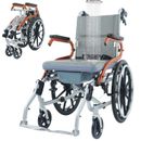 Folding Travel Shower Wheelchair 4-in-1 Bedside Commode Bathroom Chair