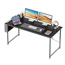 Flrrtenv 63 Inch Computer Desk, Gaming Desk with Sturdy Metal Frame, Writing Table for Home Office, Modern Black