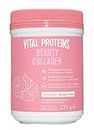 Vital Proteins Colágeno en Polvo Beauty Collagen - Con Ácido Hialurónico y Rico en Biotina - Bote de 271g - Sabor Fresa Limón