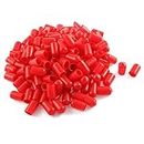 IIVVERR Soft Plastic PVC Insulated End Sleeves Caps Cover 12mm Dia 150Pcs Red (Fundas con extremo de aislamiento de PVC de plástico blando Tapas Cubierta 12mm Dia 150Pcs Rojo