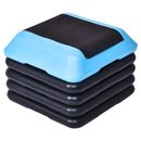 Adjustable 16 X 16 Inch Aerobic Pedals with 4 Risers for Enhanced Performance