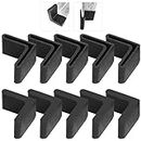 Hilitchi 20 Pcs 40mm x 40mm L Shaped Black Rubber Angle Iron Caps Furniture Angle Pads Bed Steel Frame Racks Shelves Rubber Feet Covers