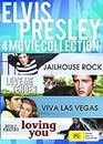 4 Movies - Elvis Presley Collection - Jailhouse Rock / Love Me Tender / Viva Las Vegas / Loving You - DVD Set
