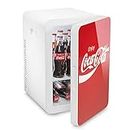 Coca-Cola MBF20 Classic Mini-Kühlschrank thermo-elektrisch, Rot/Weiss, 20 l, Kühlbox mit Kühl- und Heizfunktion, 12/230 V