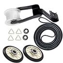 4392065 Dryer Repair Kit with 349241T Drum Roller Kit, 691366 Idler Pulley 341241 Belt by Seentech - Exact fit for Whirlpool & Kenmore Dryers - Replaces AP3131942 AP3098345 AP6010582 WP691366