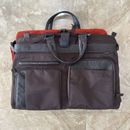 PIQUADRO Mens briefcase Brown And Orange Square Multipurpose Business Large Bag