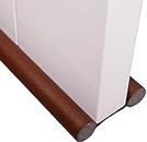 Kepfire 37 Inch Under Door Draft Stopper Guard Adjustable Twin Home Soundproof Dust Proof Seal Strip Door Window Insulation Draft Blocker - Brown
