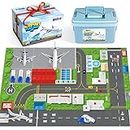 Airplane Toy Set with Planes, Trucks & Playmat - Interactive Learning Toys for Toddlers, Great Gift
