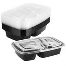 10x Vorratsschale mit Deckel - Meal Prep Container - Essensbox 2-Fach