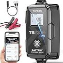 2-in-1 Smart Car Battery Charger and Battery Tester, TOPDON TB6000Pro 6Amp 6V/12V Trickle Charger Maintainer Automotive, 12V Load Tester, App Control Desulfator Lead-Acid AGM LiFePO4 Batteries