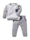 BABY GO 3-6M/6-12M/12M-18M/18-24M Full Sleeves 100% Soft Cotton Clothing Set/Infant Wear/Clothes For Baby Boys, Grey