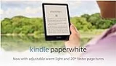 Amazon Kindle Paperwhite (16 GB) – Now with a larger display, adjustable warm light, increased battery life, and faster page turns – Without Lockscreen Ads – Denim