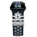 5Pcs Apple Watch Bands Charms Decorative Diamonds Initial Letter B Rings Loops,Compatible with 45mm 44mm 42mm 41mm 40mm 38mm,Metal Bling Diamond Charm Accessories Gift(No Watch Band)(B)