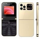 Unlocked 2G Foldable Cell Phone Dual SIM Flip Portable Smartphone Birthday Gifts