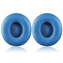 Beats Solo 2 Wired Replacement Earpads - JECOBB Ear Cushion Pads with Protein Leather and Memory Foam for Beats Solo2 Wired On-Ear Headphones by Dr. Dre ONLY (NOT FIT Solo 2/3 Wireless) (Blue)