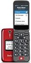 LIVELY Jitterbug Phones Flip2 - Flip Cell Phone for Seniors - Must Be Activated Phone Plan - Not Compatible with Other Wireless Carriers - Red Flip Phone