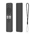 Silicone Tv Remote Cover Compatible with Redmi Tv Remote 4k Ultra 43 inch/Xiaomi OLED Series 55 inch/Xiaomi 5A Series 32/40/43 inch Protective Case with Loop (Black) [Remote NOT Included]