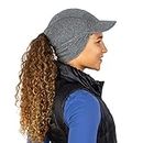TrailHeads Fleece Ponytail Hat with Drop Down Ear Warmer | The Trailblazer Adventure Hat for Women - Heather Grey