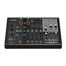 Yamaha AG08 Black 8-Channel Live Streaming Loopback Mixer/USB Interface with Steinberg Software Suite