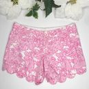 Lilly Pulitzer Shorts | Lilly Pulitzer She's A Fox Print Buttercup Short 0 | Color: Pink/White | Size: 0